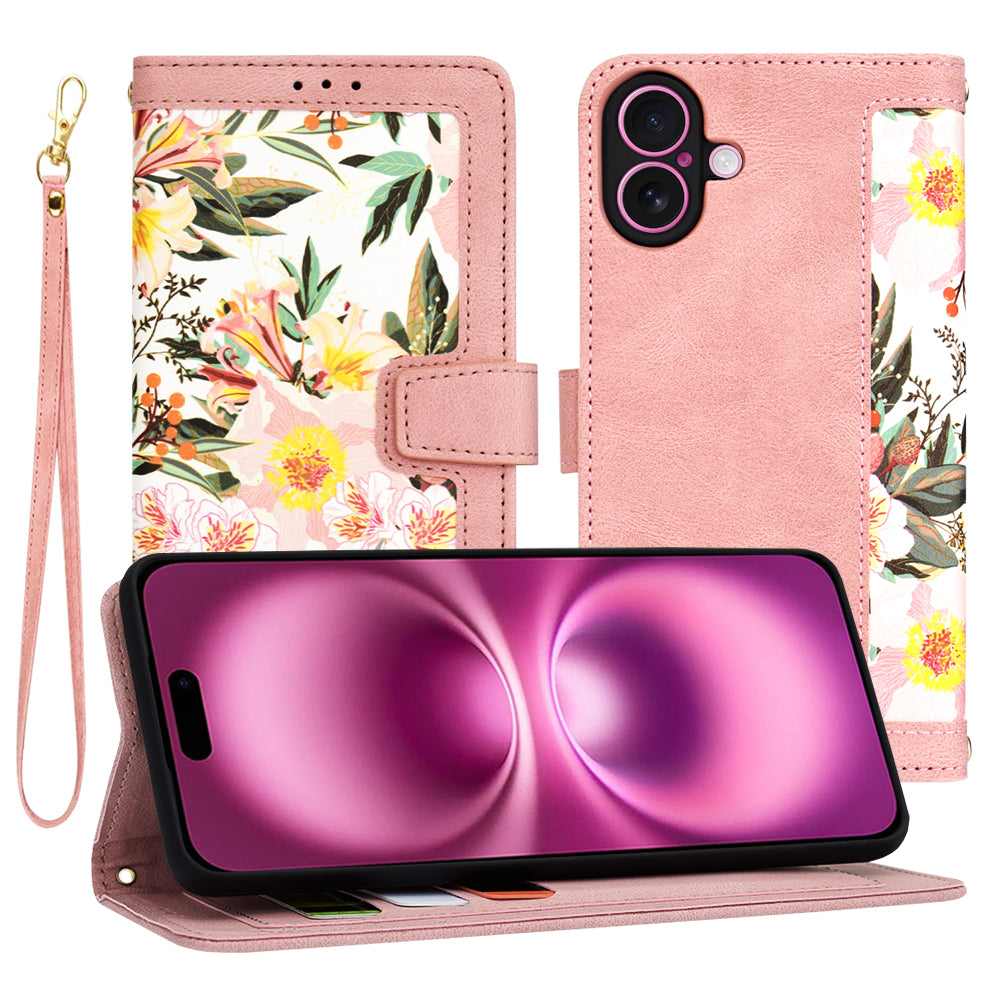 Husa pentru Apple iPhone 16 Plus, Techsuit, FlipCraft, Roz