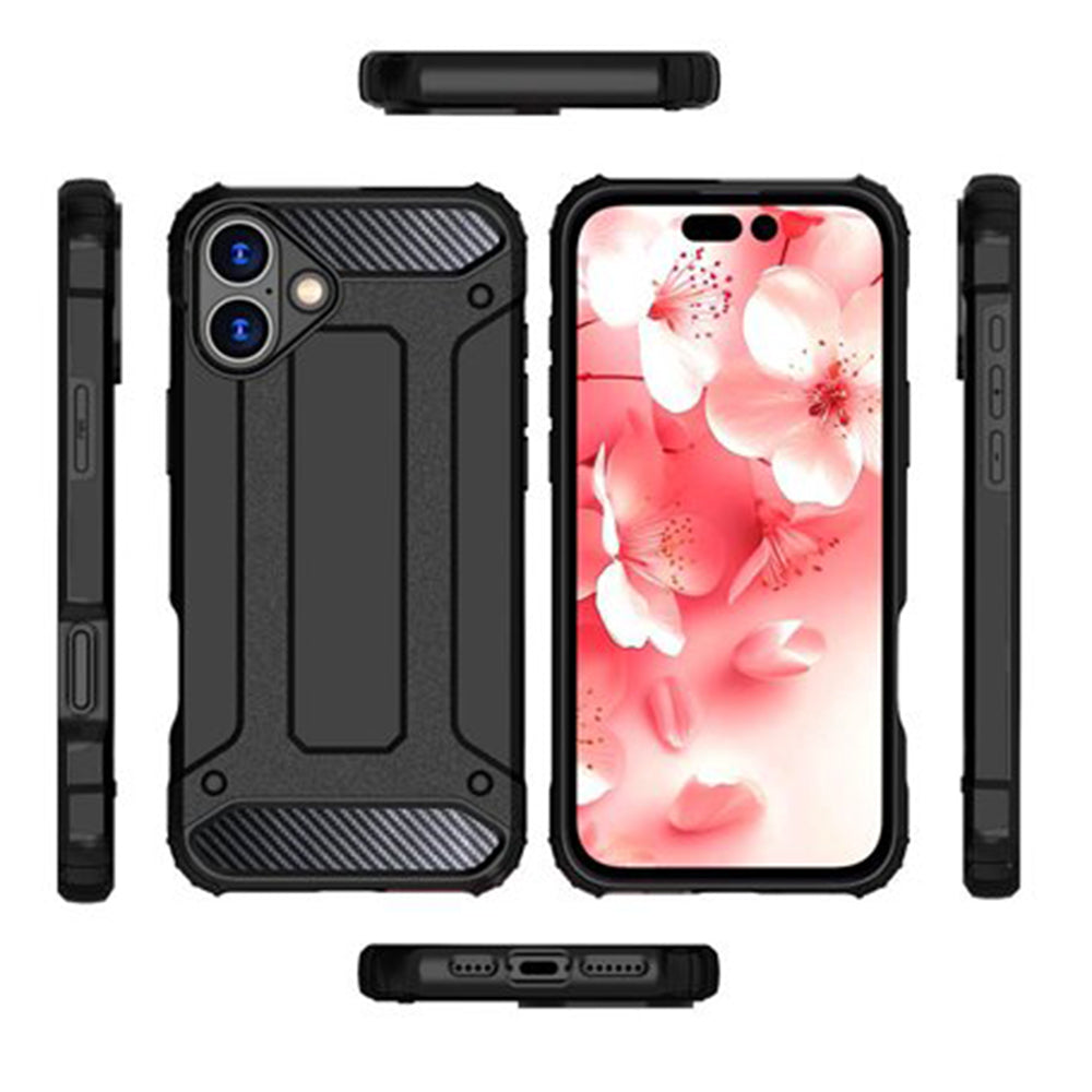 Husa pentru Apple iPhone 16 Plus, Techsuit, Hybrid Armor, Neagra