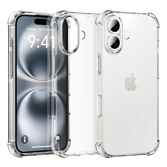 Husa pentru Apple iPhone 16 Plus, Techsuit, Shockproof Clear (Big Lens Hole), Transparenta