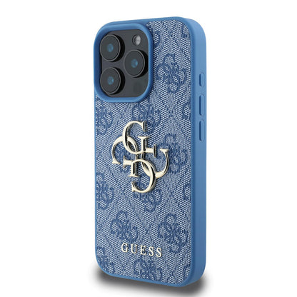 Husa pentru Apple iPhone 16 Pro, Guess, 4G Big Logo, Albastra