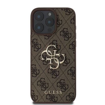 Husa pentru Apple iPhone 16 Pro, Guess, 4G Big Logo, Maro