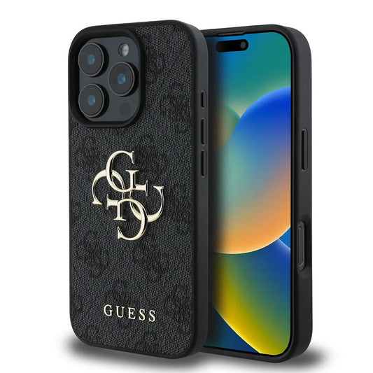 Husa pentru Apple iPhone 16 Pro, Guess, 4G Big Logo, Neagra