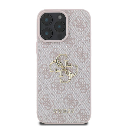 Husa pentru Apple iPhone 16 Pro, Guess, 4G Big Logo, Roz