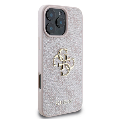 Husa pentru Apple iPhone 16 Pro, Guess, 4G Big Logo, Roz