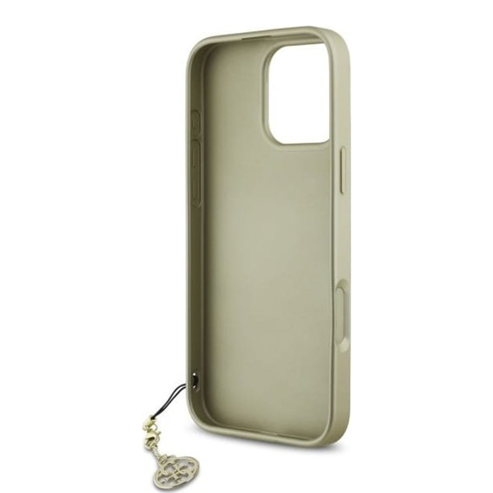 Husa pentru Apple iPhone 16 Pro, Guess, 4G Charm, Maro