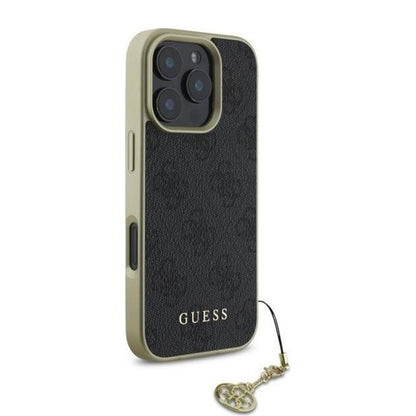 Husa pentru Apple iPhone 16 Pro, Guess, 4G Charm, Neagra