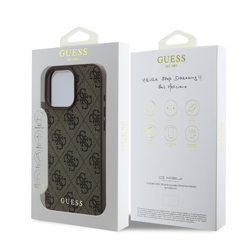 Husa pentru Apple iPhone 16 Pro, Guess, 4G Classic, Neagra