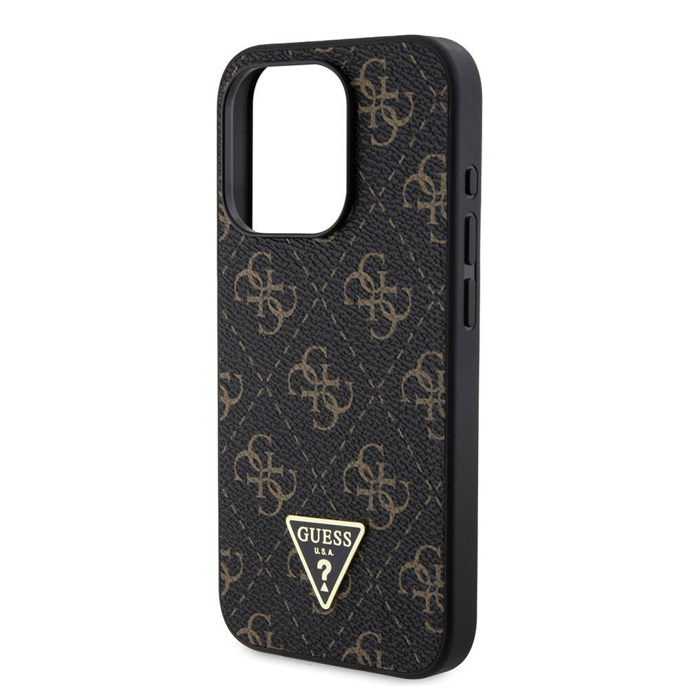 Husa pentru Apple iPhone 16 Pro, Guess, 4G Triangle Logo, Alba