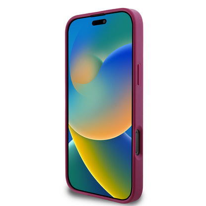 Husa pentru Apple iPhone 16 Pro, Guess, Glitter Big 4G Script, Magenta
