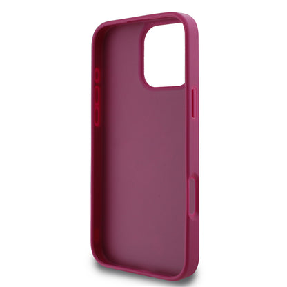 Husa pentru Apple iPhone 16 Pro, Guess, Glitter Big 4G Script, Magenta