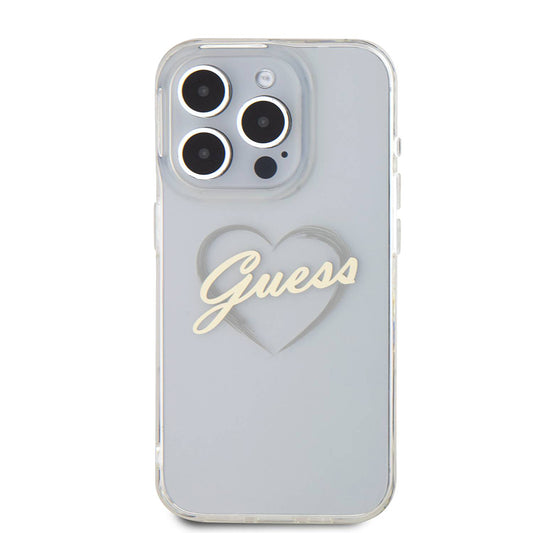 Husa pentru Apple iPhone 16 Pro, Guess, IML Heart, Transparenta