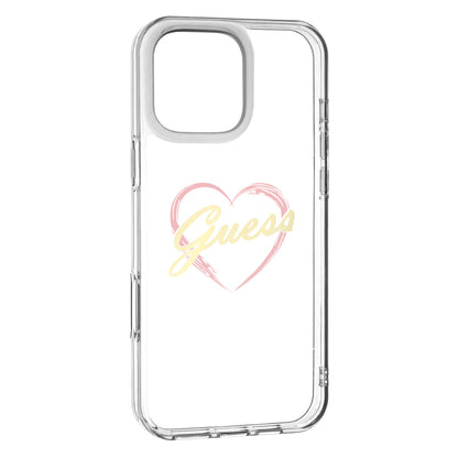 Husa pentru Apple iPhone 16 Pro, Guess, IML Heart, Transparenta