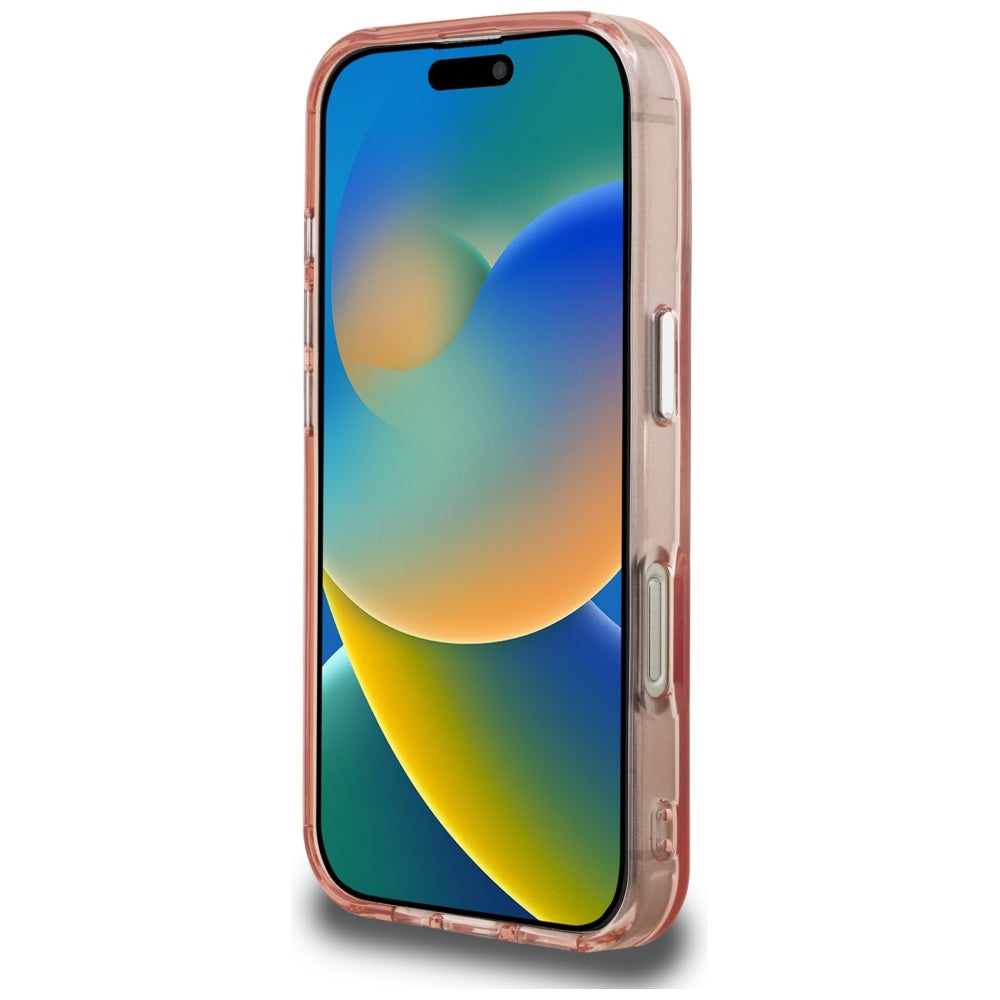 Husa pentru Apple iPhone 16 Pro, Karl Lagerfeld, IML Aquarelle Logo Choupette, Roz