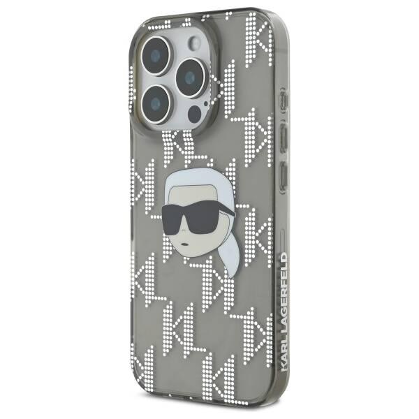 Husa pentru Apple iPhone 16 Pro, Karl Lagerfeld, IML Luxury Electroplated Karl's Head, Neagra