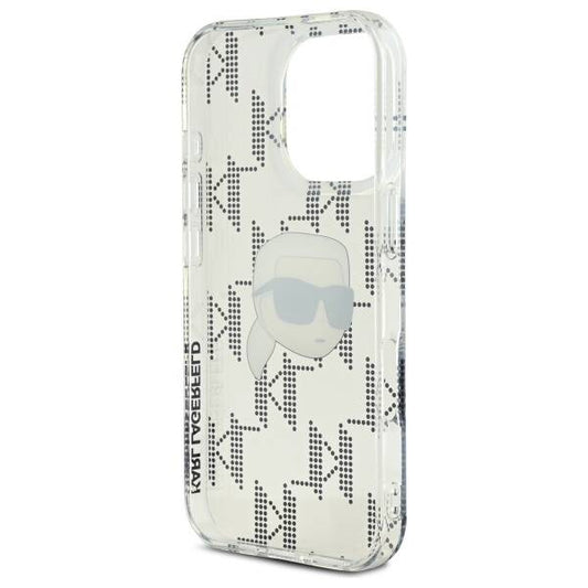 Husa pentru Apple iPhone 16 Pro, Karl Lagerfeld, IML Luxury Electroplated Karl's Head, Transparenta