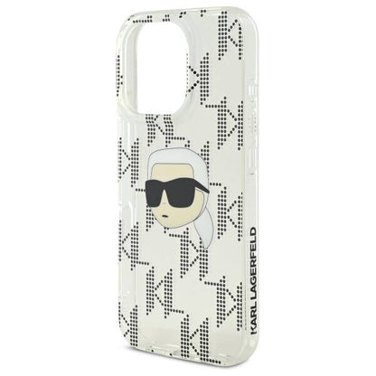 Husa pentru Apple iPhone 16 Pro, Karl Lagerfeld, IML Luxury Electroplated Karl's Head, Transparenta