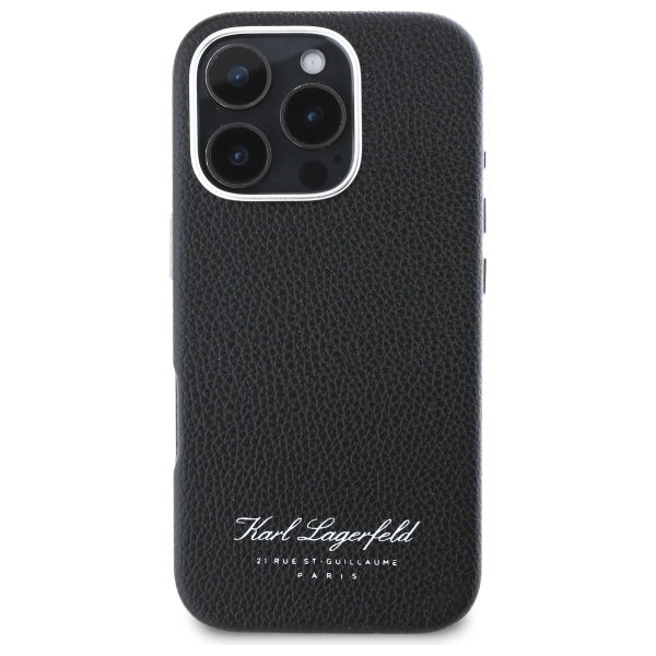 Husa pentru Apple iPhone 16 Pro, Karl Lagerfeld, RSG, Neagra