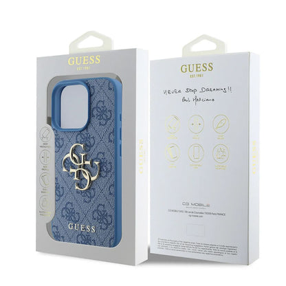 Husa pentru Apple iPhone 16 Pro Max, Guess, 4G Big Logo, Albastra