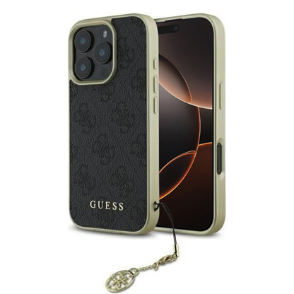 Husa pentru Apple iPhone 16 Pro Max, Guess, 4G Charm, Neagra