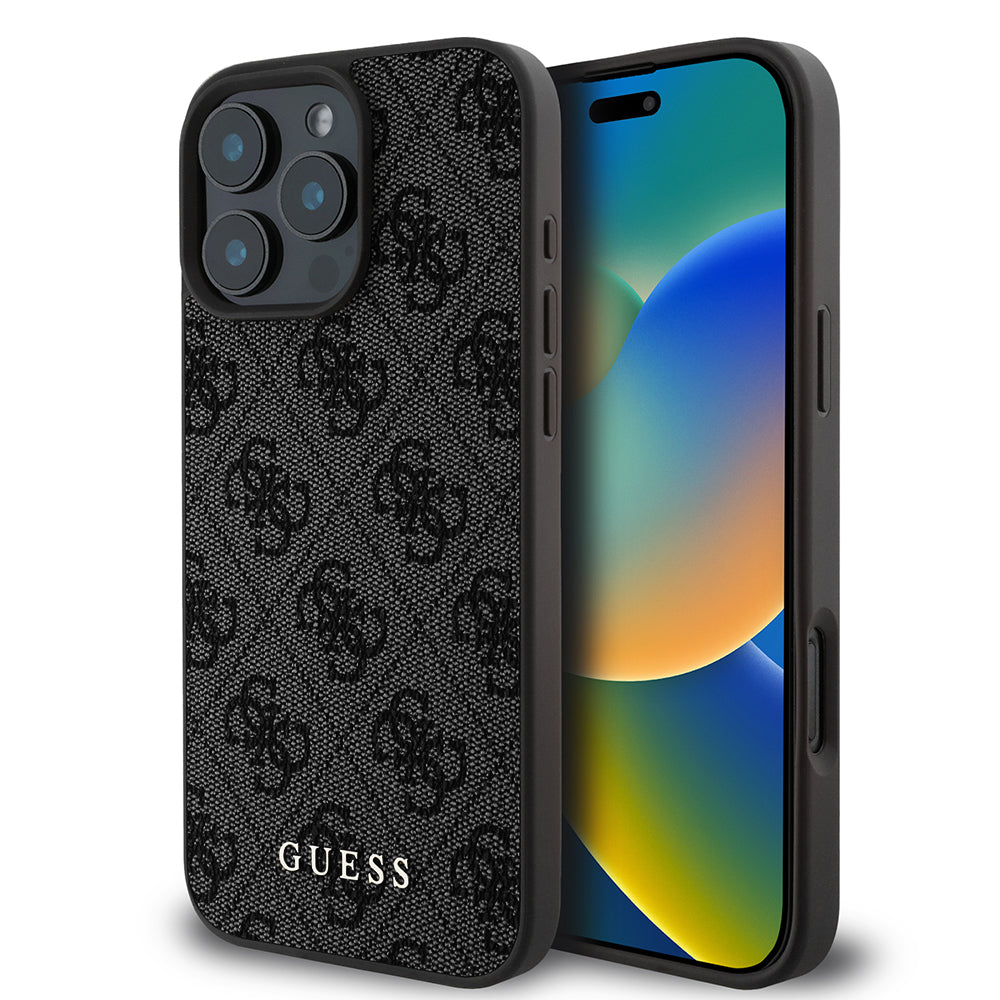 Husa pentru Apple iPhone 16 Pro Max, Guess, 4G Classic, Neagra