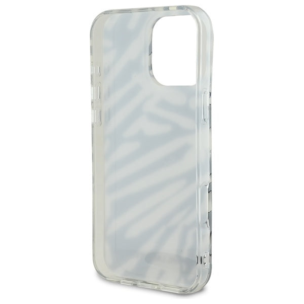 Husa pentru Apple iPhone 16 Pro Max, Karl Lagerfeld, IML Luxury Zebra Pattern with Strap, Neagra
