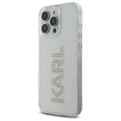Husa pentru Apple iPhone 16 Pro Max, Karl Lagerfeld, IML Rhinestones Transparent Logo, Transparenta