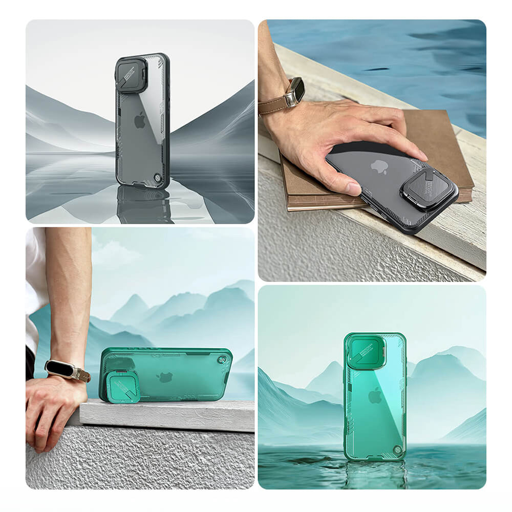 Husa pentru Apple iPhone 16 Pro Max, Nillkin, Iceblade Prop (w/o Camera Cutout), Verde