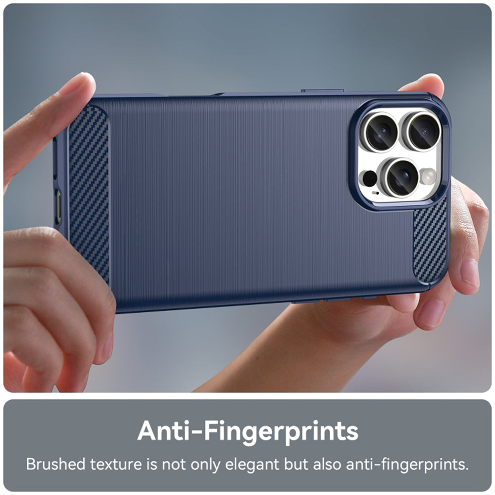 Husa pentru Apple iPhone 16 Pro Max, Techsuit, Carbon, Albastra