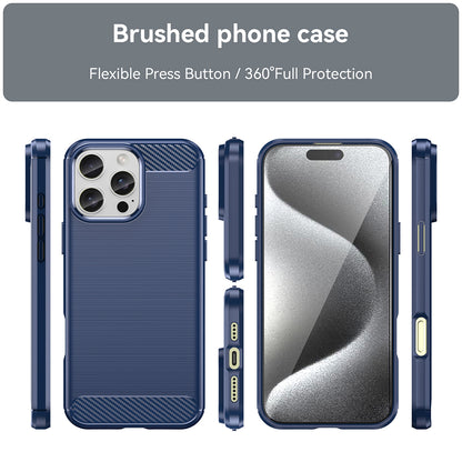 Husa pentru Apple iPhone 16 Pro Max, Techsuit, Carbon, Albastra