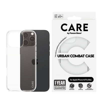 Husa pentru Apple iPhone 16 Pro, PanzerGlass, Care Urban Combat, Transparenta