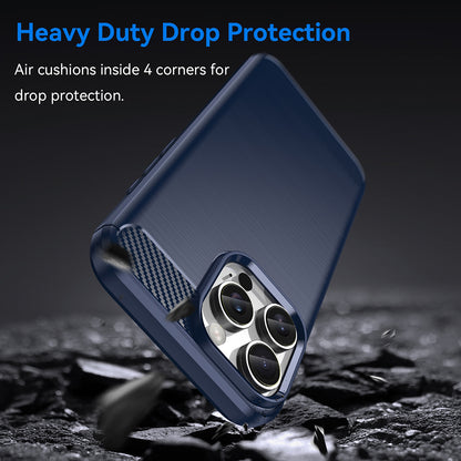 Husa pentru Apple iPhone 16 Pro, Techsuit, Carbon, Albastra