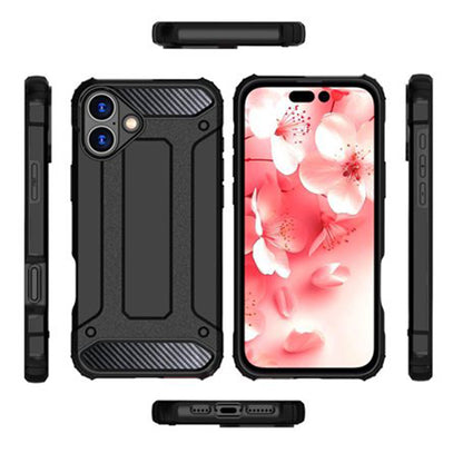 Husa pentru Apple iPhone 16 Pro, Techsuit, Hybrid Armor, Neagra