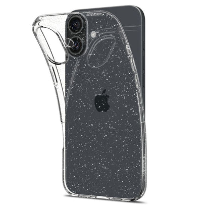 Husa pentru Apple iPhone 16, Spigen, Liquid Crystal Glitter, Transparenta ACS08192