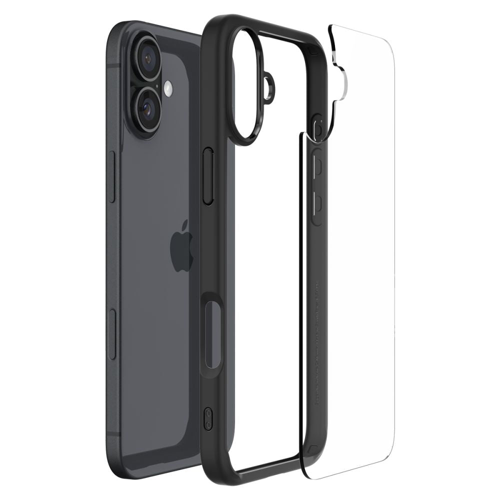 Husa pentru Apple iPhone 16, Spigen, Ultra Hybrid, Neagra Mata ACS08201