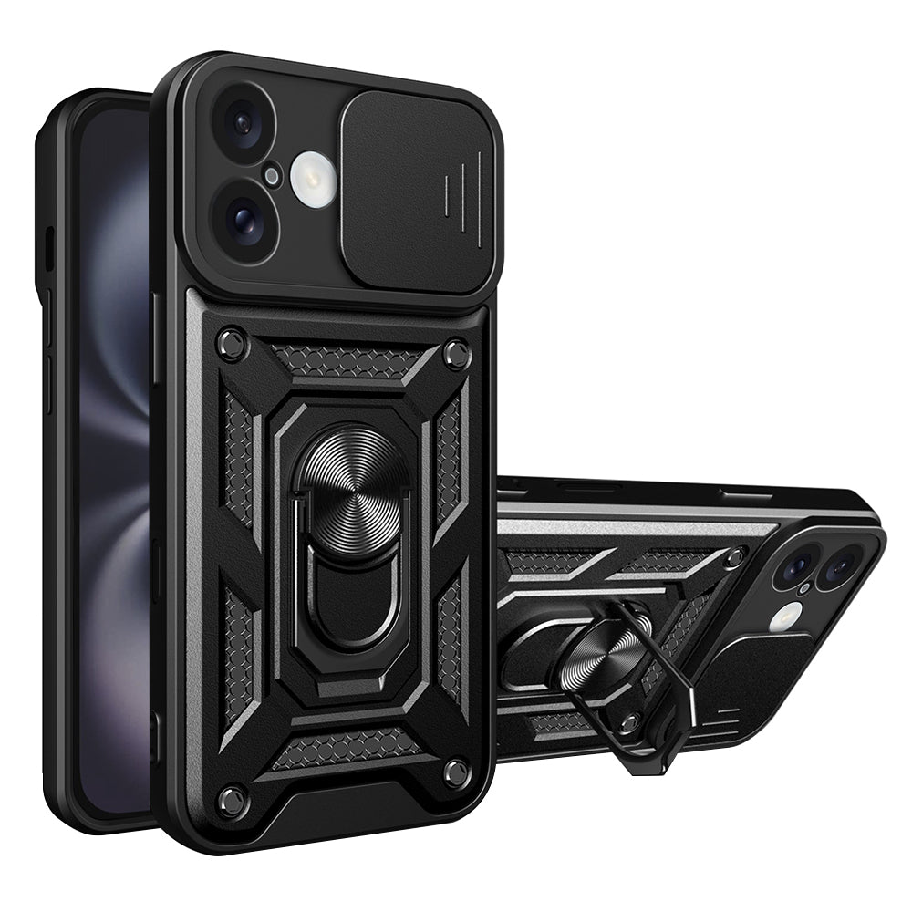 Husa pentru Apple iPhone 16, Techsuit, CamShield, Neagra