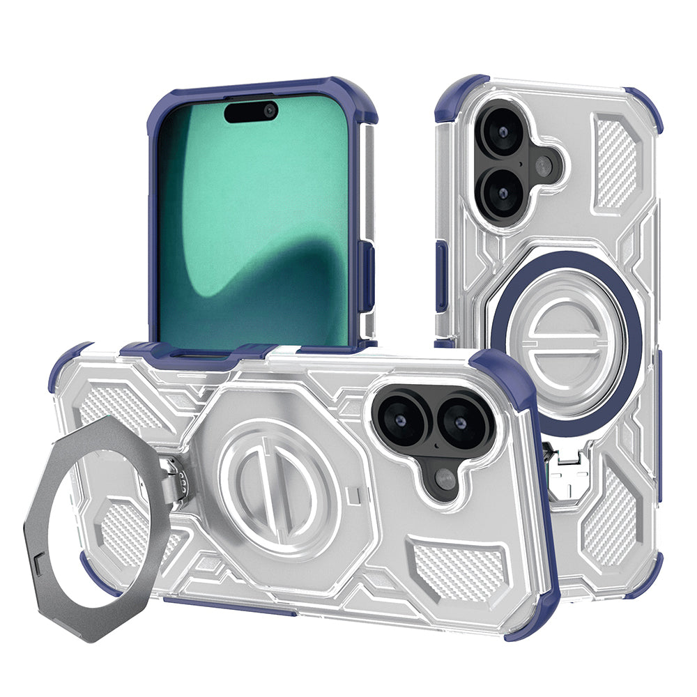 Husa pentru Apple iPhone 16, Techsuit, Carbon Shield Pro, Albastra