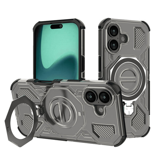 Husa pentru Apple iPhone 16, Techsuit, Carbon Shield Pro, Fumurie
