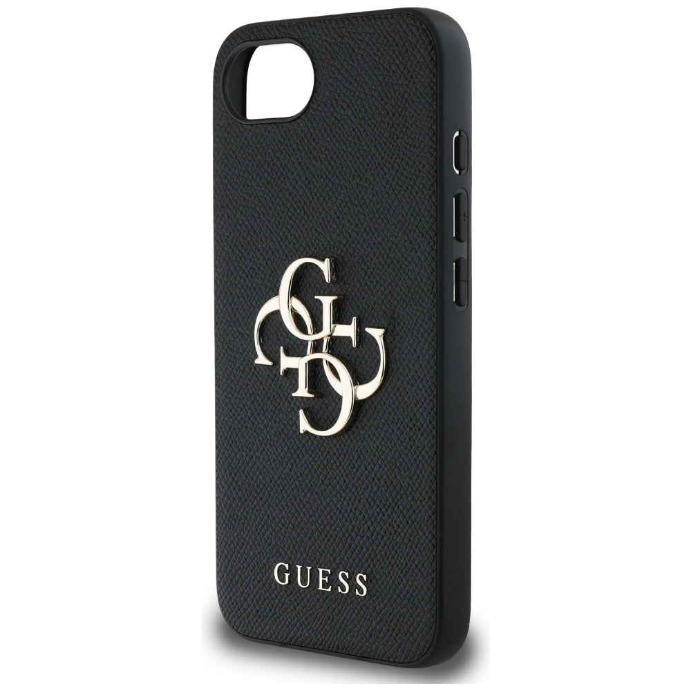 Husa pentru Apple iPhone 17e / 16e, Guess, 4G Grained Big and Classic Logo, Neagra