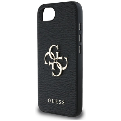Husa pentru Apple iPhone 17e / 16e, Guess, 4G Grained Big and Classic Logo, Neagra