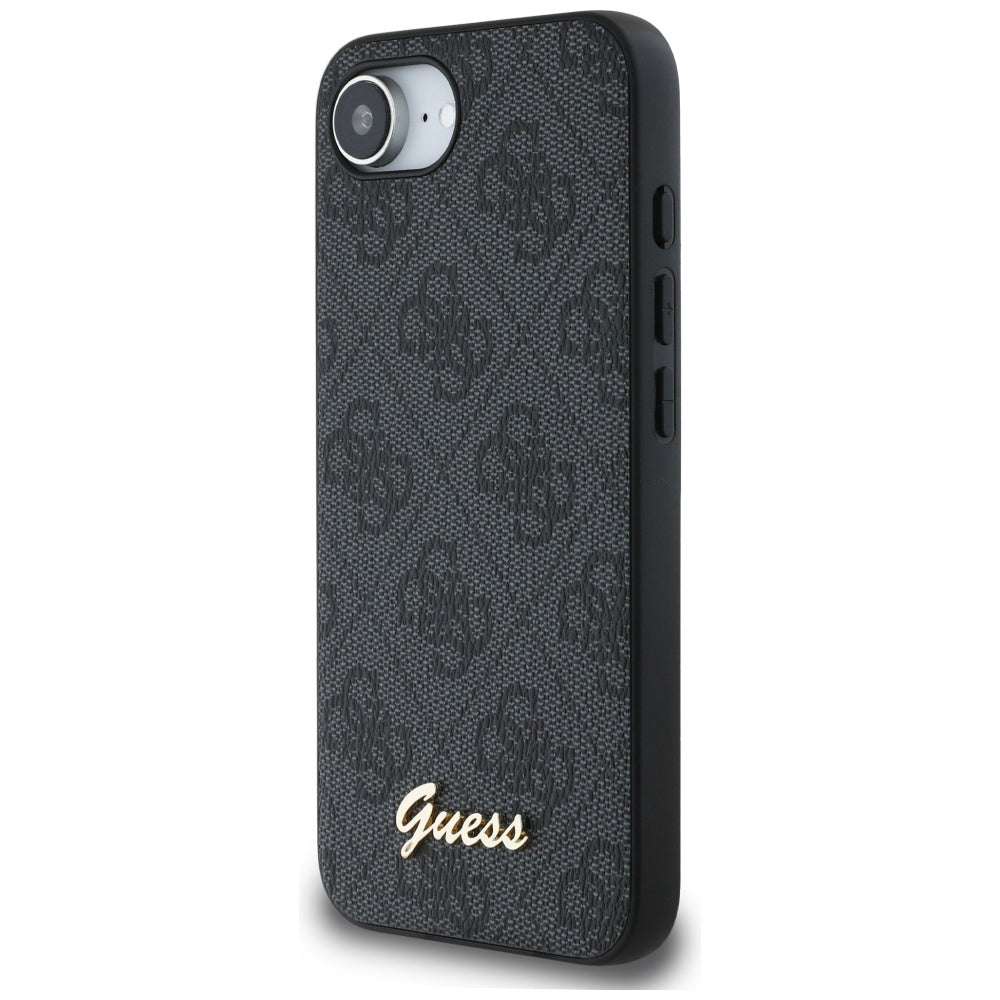 Husa pentru Apple iPhone 16e, Guess, 4G Script Logo, Neagra