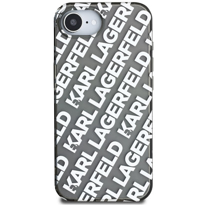 Husa pentru Apple iPhone 16e, Karl Lagerfeld, IML Luxury Silver Fullover Logo, Argintie