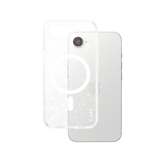 Husa pentru Apple iPhone 16e, PanzerGlass, Care Urban Combat Star Lit, Transparenta Alba