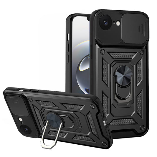 Husa pentru Apple iPhone 17e / 16e, Techsuit, CamShield, Neagra