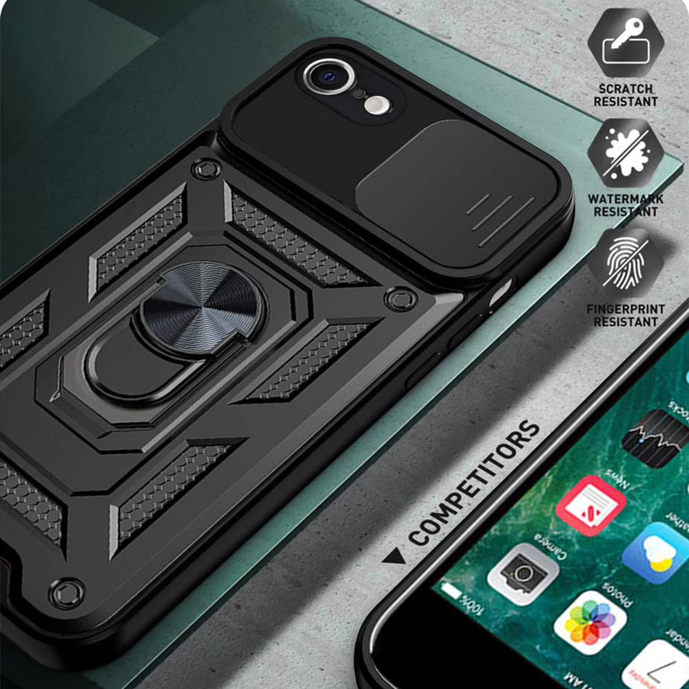 Husa pentru Apple iPhone 17e / 16e, Techsuit, CamShield, Neagra
