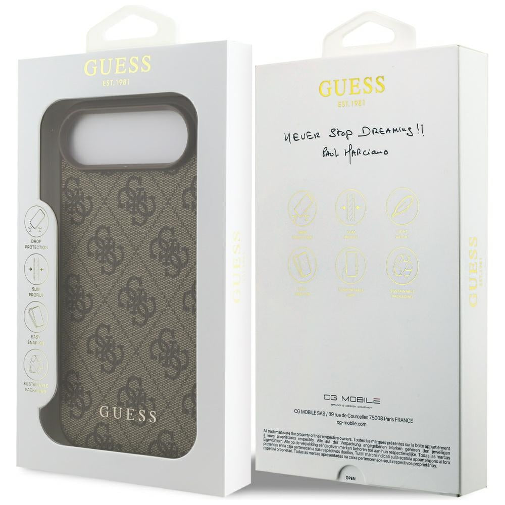 Husa pentru Apple iPhone 17 Air, Guess, 4G Classic, Maro