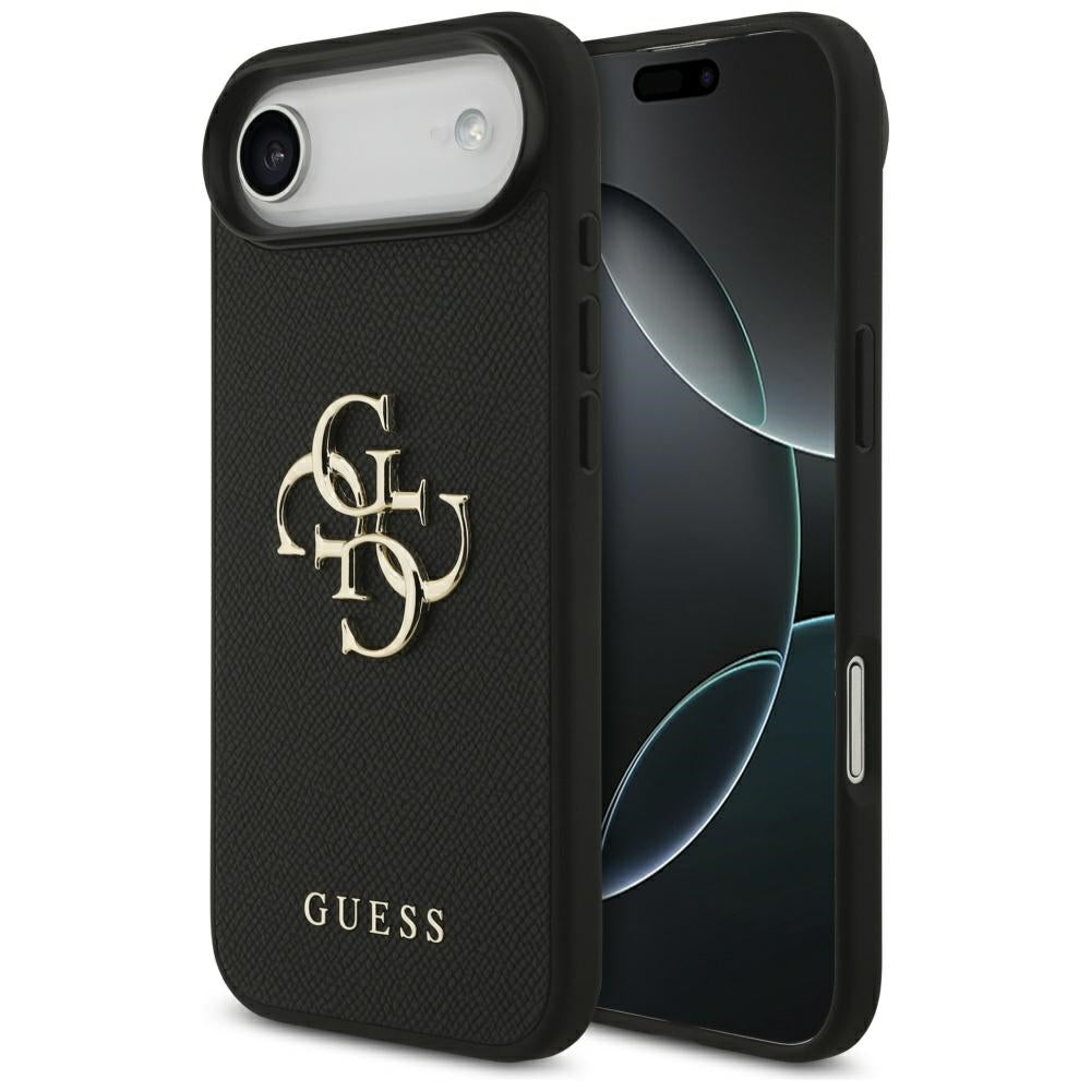 Husa pentru Apple iPhone 17 Air, Guess, 4G Grained Big and Classic Logo, Neagra