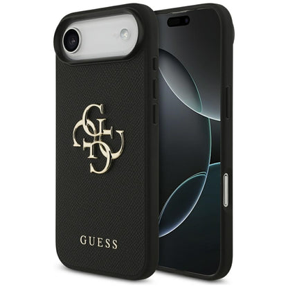 Husa pentru Apple iPhone 17 Air, Guess, 4G Grained Big and Classic Logo, Neagra