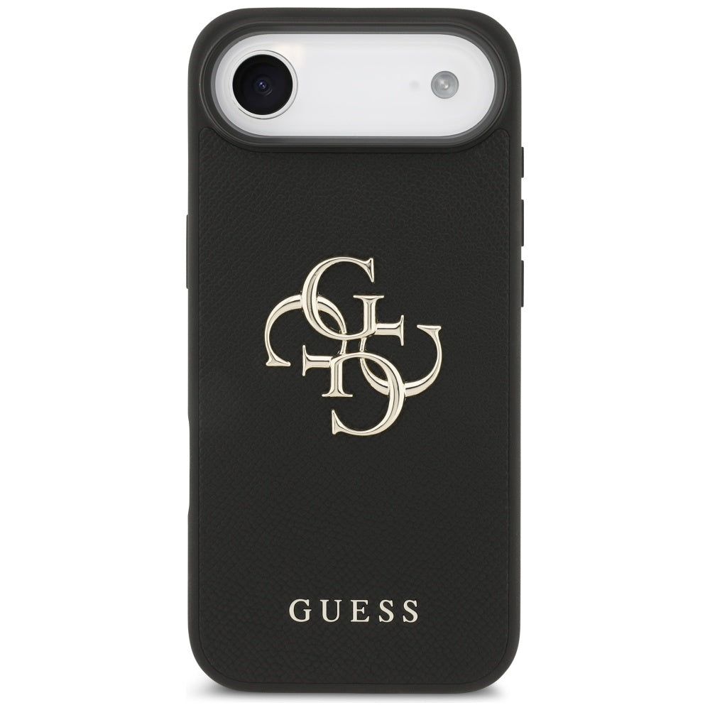 Husa pentru Apple iPhone 17 Air, Guess, 4G Grained Big and Classic Logo, Neagra