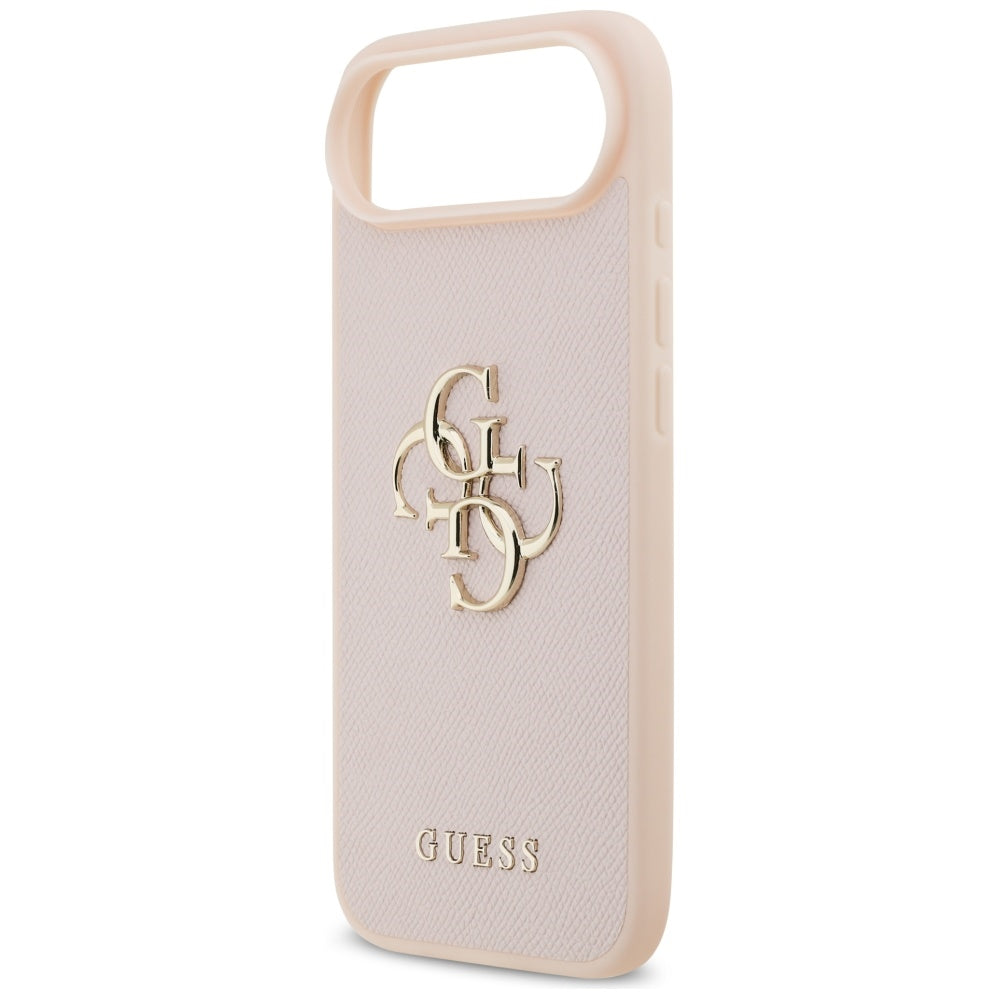 Husa pentru Apple iPhone 17 Air, Guess, 4G Grained Big and Classic Logo, Roz