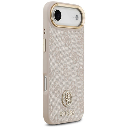 Husa pentru Apple iPhone 17 Air, Guess, 4G Strass Logo and Big Strap, Roz